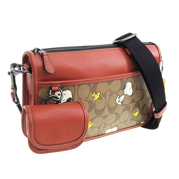 コーチショルダーバック　COACH×PEANUTS COACH コーチ ショルダーバッグ ピーナッツ スヌーピー コラボ