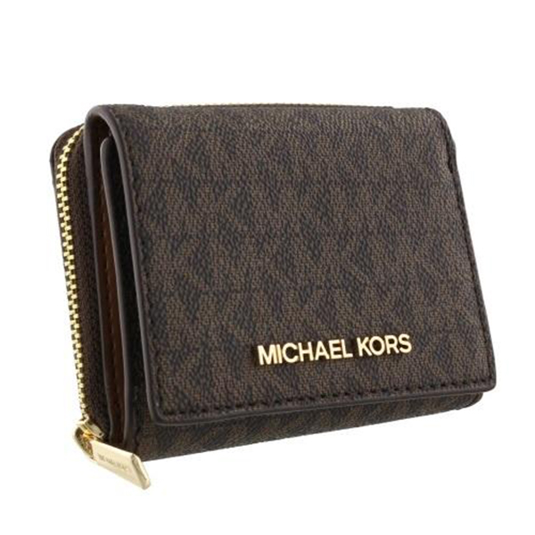 1号仓-MICHAEL KORS迈克·科尔斯经典花纹紧凑型三折钱包