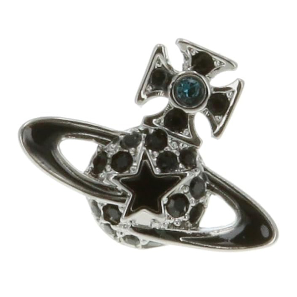 Vivienne Westwood Darlene Series Black Crystal Star Earrings