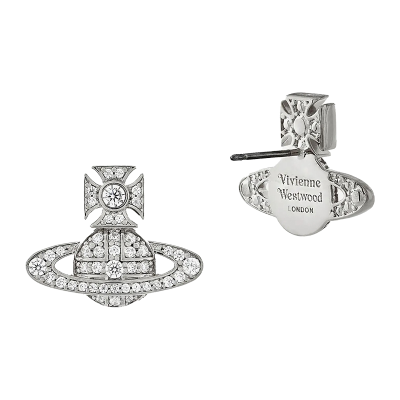 ★Vivienne Westwood★ [Vivienne Westwood] Babes earrings 620 Vivienne Westwood Earrings Pierce Solid Orb Gunmetal 1.8cm w