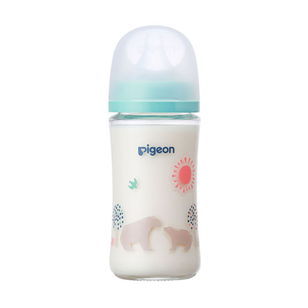 Pigeon natural and realistic newborn baby glass bottle 240
