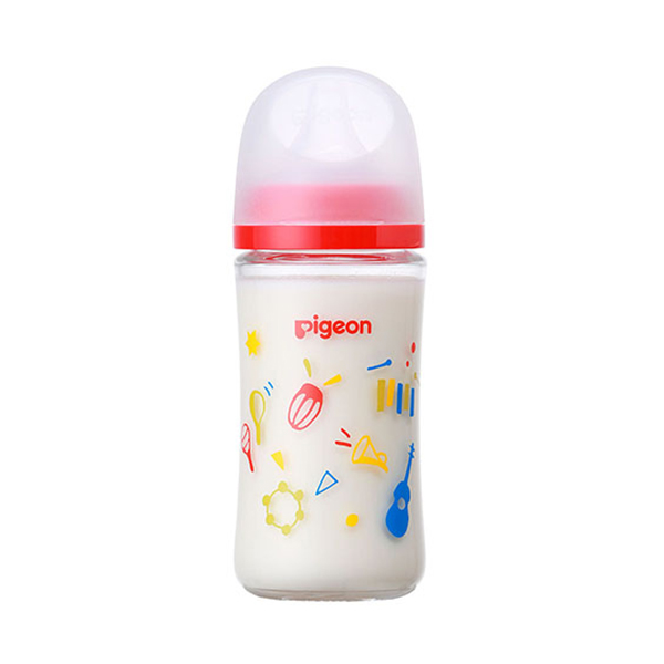 Pigeon natural and realistic newborn baby glass bottle 240