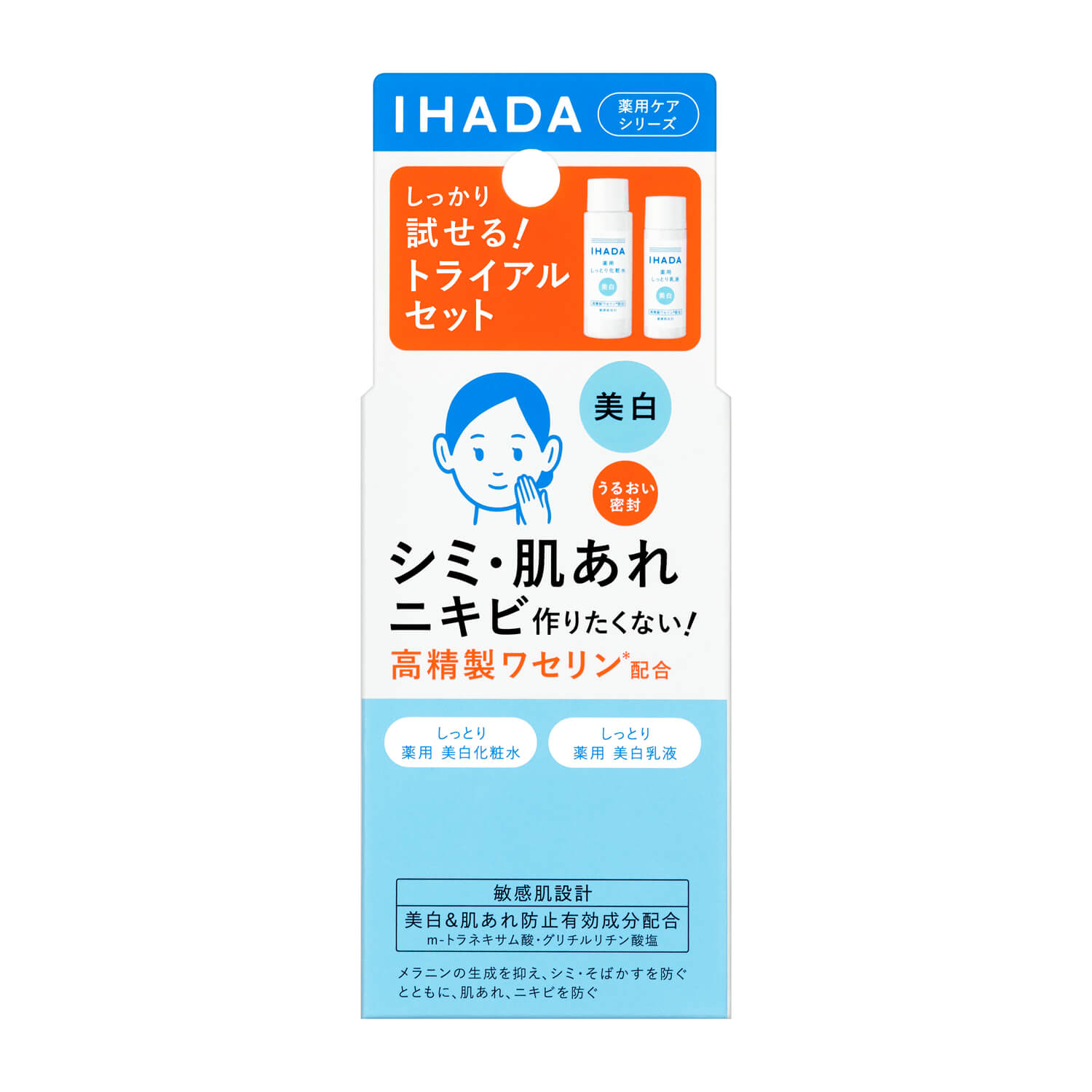 SHISEIDO資生堂IHADA 敏感肌修復舒緩保濕滋潤型美白水乳試用裝1
