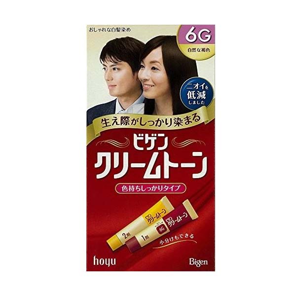 肌美源 Bigen美源可瑞慕染发剂日本进口黑发遮白纯植物染发膏6G【自然棕