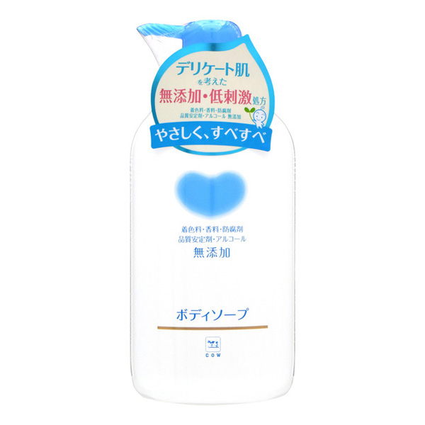 1号仓-Cow牛乳石碱柔和滋养植物性无添加沐浴乳500mL-DONKI